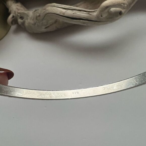 Sterling silver 925 diamond cut bangle 8” - Picture 8 of 8